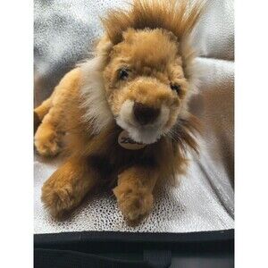 Wild Republic Laying Lion Male Adult 12" Plush Fort Wayne Children's Zoo